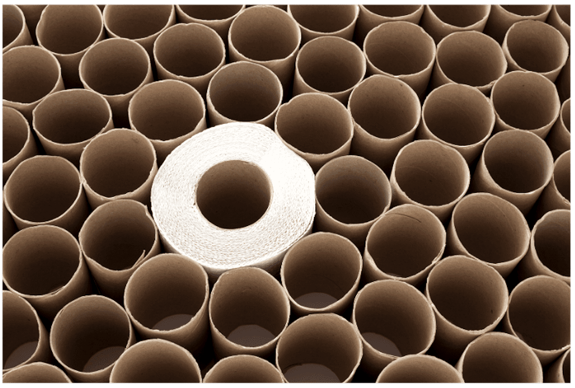 Empty Cardboard and Toilet Paper Rolls