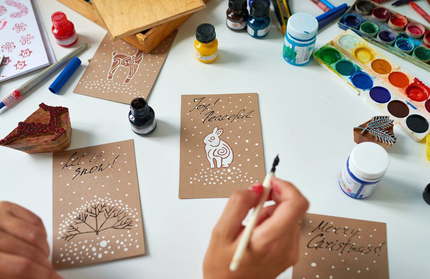 cute painted handmade cards.